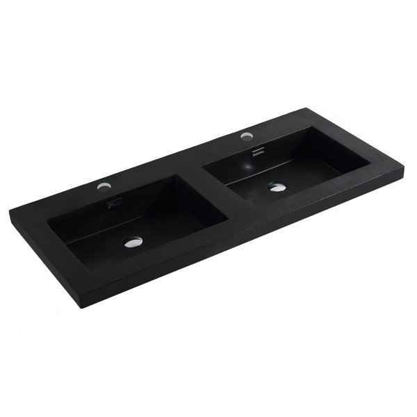 Dowell 21.7'' Resin Rectangular DropIn Bathroom Sink with Overflow